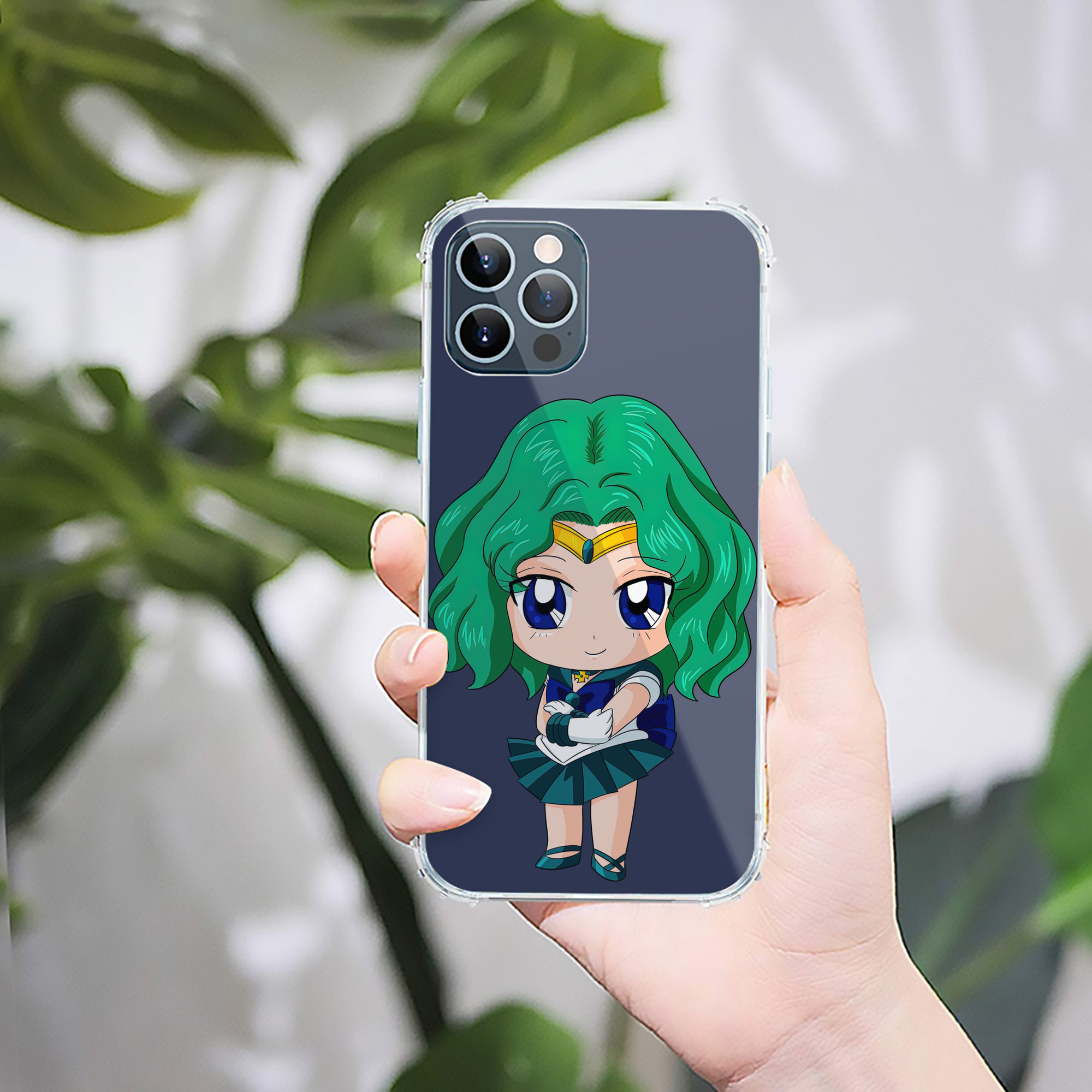 （画像用） 美少女戦士セーラームーン 海王 みちる（かいおう みちる） Sailor Moon Kaiou Michiru 【iPhone 12シリーズ対応】透明スマホケース（クリアソフトケース）